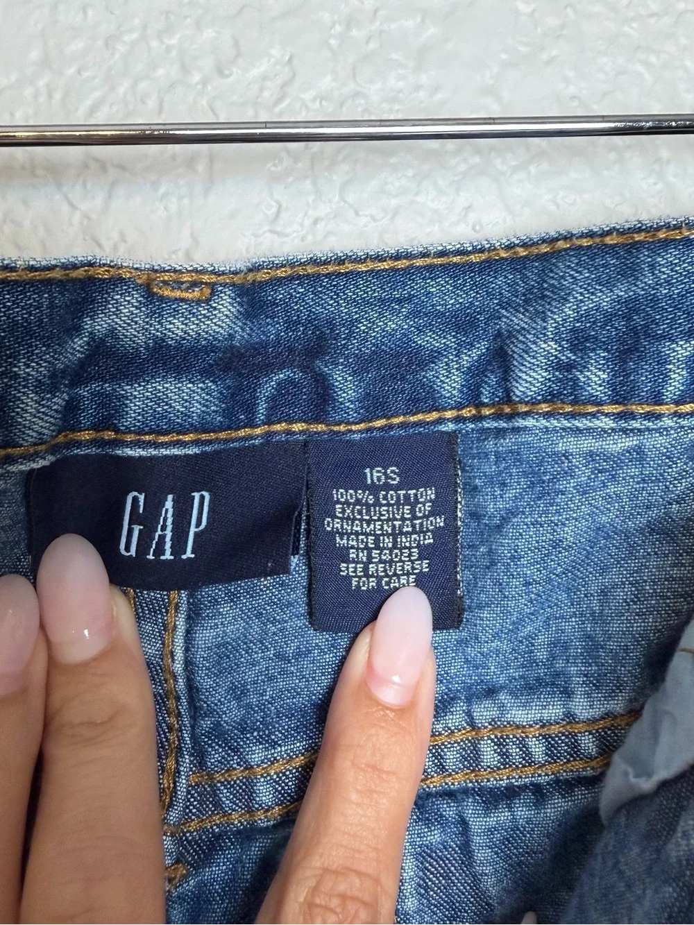 90s Gap Girl Patched Embroidered Jeans Size 16 Vintage Y2K